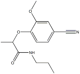 2-(4-cyano-2-methoxyphenoxy)-N-propylpropanamide 结构式