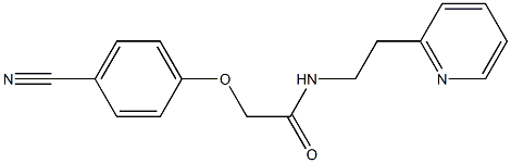 2-(4-cyanophenoxy)-N-(2-pyridin-2-ylethyl)acetamide,,结构式