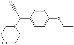 2-(4-ethoxyphenyl)-2-(piperazin-1-yl)acetonitrile,,结构式