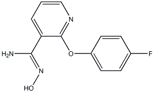 2-(4-fluorophenoxy)-N'-hydroxypyridine-3-carboximidamide 化学構造式