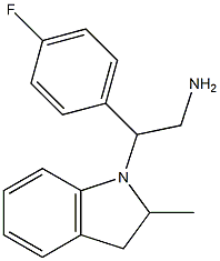 2-(4-fluorophenyl)-2-(2-methyl-2,3-dihydro-1H-indol-1-yl)ethan-1-amine Structure