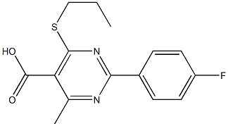 2-(4-fluorophenyl)-4-methyl-6-(propylthio)pyrimidine-5-carboxylic acid