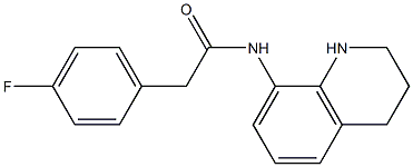 2-(4-fluorophenyl)-N-(1,2,3,4-tetrahydroquinolin-8-yl)acetamide Structure