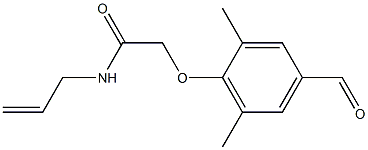 2-(4-formyl-2,6-dimethylphenoxy)-N-(prop-2-en-1-yl)acetamide 化学構造式