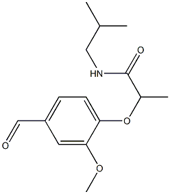 2-(4-formyl-2-methoxyphenoxy)-N-(2-methylpropyl)propanamide Structure