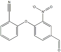 2-(4-formyl-2-nitrophenoxy)benzonitrile Struktur