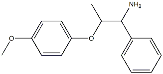2-(4-methoxyphenoxy)-1-phenylpropan-1-amine Struktur