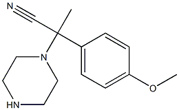 2-(4-methoxyphenyl)-2-(piperazin-1-yl)propanenitrile 结构式