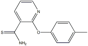 2-(4-methylphenoxy)pyridine-3-carbothioamide Struktur