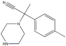 2-(4-methylphenyl)-2-(piperazin-1-yl)propanenitrile Structure