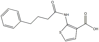 2-(4-phenylbutanamido)thiophene-3-carboxylic acid Structure