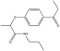 2-(4-propanoylphenoxy)-N-propylpropanamide