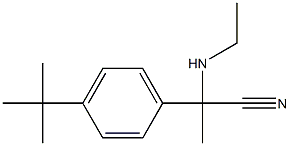 2-(4-tert-butylphenyl)-2-(ethylamino)propanenitrile Struktur