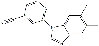 2-(5,6-dimethyl-1H-benzimidazol-1-yl)isonicotinonitrile Structure