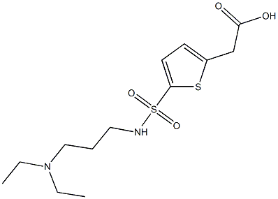 2-(5-{[3-(diethylamino)propyl]sulfamoyl}thiophen-2-yl)acetic acid Struktur