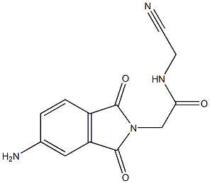 2-(5-amino-1,3-dioxo-2,3-dihydro-1H-isoindol-2-yl)-N-(cyanomethyl)acetamide,,结构式