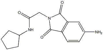 2-(5-amino-1,3-dioxo-2,3-dihydro-1H-isoindol-2-yl)-N-cyclopentylacetamide Structure