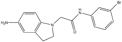 2-(5-amino-2,3-dihydro-1H-indol-1-yl)-N-(3-bromophenyl)acetamide