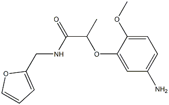 2-(5-amino-2-methoxyphenoxy)-N-(furan-2-ylmethyl)propanamide 结构式