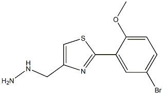 2-(5-bromo-2-methoxyphenyl)-4-(hydrazinomethyl)-1,3-thiazole|