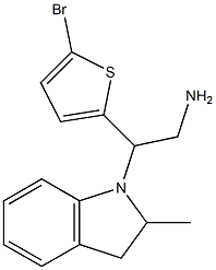 2-(5-bromothien-2-yl)-2-(2-methyl-2,3-dihydro-1H-indol-1-yl)ethanamine Structure