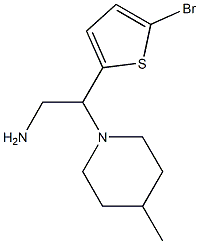 2-(5-bromothiophen-2-yl)-2-(4-methylpiperidin-1-yl)ethan-1-amine Structure