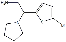 2-(5-bromothiophen-2-yl)-2-(pyrrolidin-1-yl)ethan-1-amine 化学構造式