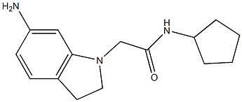 2-(6-amino-2,3-dihydro-1H-indol-1-yl)-N-cyclopentylacetamide 结构式