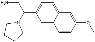 2-(6-methoxy-2-naphthyl)-2-pyrrolidin-1-ylethanamine,,结构式