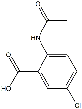 2-(acetylamino)-5-chlorobenzoic acid 化学構造式