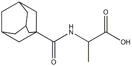 2-(adamantan-1-ylformamido)propanoic acid 化学構造式