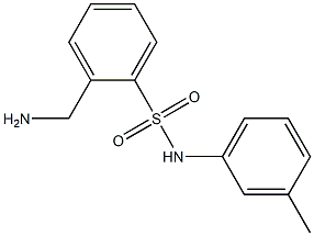 2-(aminomethyl)-N-(3-methylphenyl)benzenesulfonamide,,结构式