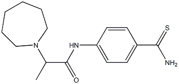 2-(azepan-1-yl)-N-(4-carbamothioylphenyl)propanamide