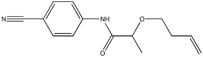 2-(but-3-en-1-yloxy)-N-(4-cyanophenyl)propanamide,,结构式