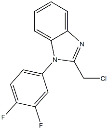 2-(chloromethyl)-1-(3,4-difluorophenyl)-1H-1,3-benzodiazole 化学構造式
