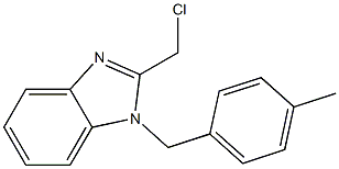 2-(chloromethyl)-1-[(4-methylphenyl)methyl]-1H-1,3-benzodiazole 结构式