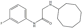 2-(cyclooctylamino)-N-(3-fluorophenyl)acetamide Struktur