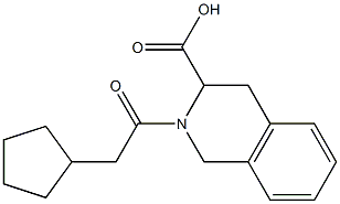 2-(cyclopentylacetyl)-1,2,3,4-tetrahydroisoquinoline-3-carboxylic acid 结构式