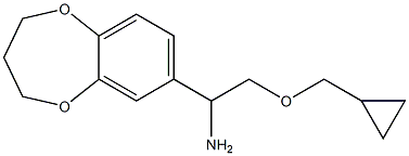 2-(cyclopropylmethoxy)-1-(3,4-dihydro-2H-1,5-benzodioxepin-7-yl)ethan-1-amine 结构式