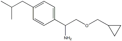 2-(cyclopropylmethoxy)-1-[4-(2-methylpropyl)phenyl]ethan-1-amine Struktur
