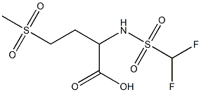 2-(difluoromethane)sulfonamido-4-methanesulfonylbutanoic acid,,结构式