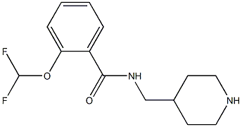 2-(difluoromethoxy)-N-(piperidin-4-ylmethyl)benzamide Struktur