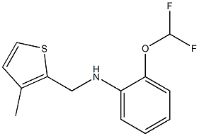 2-(difluoromethoxy)-N-[(3-methylthiophen-2-yl)methyl]aniline,,结构式