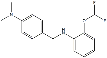 2-(difluoromethoxy)-N-{[4-(dimethylamino)phenyl]methyl}aniline,,结构式