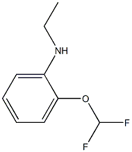 2-(difluoromethoxy)-N-ethylaniline,,结构式
