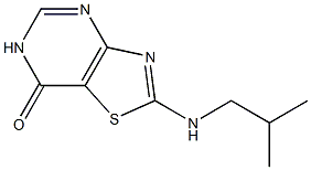 2-(isobutylamino)[1,3]thiazolo[4,5-d]pyrimidin-7(6H)-one 化学構造式