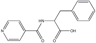 2-(isonicotinoylamino)-3-phenylpropanoic acid 化学構造式