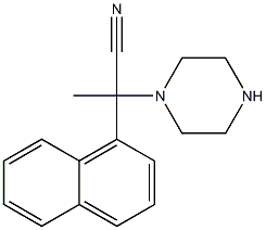 2-(naphthalen-1-yl)-2-(piperazin-1-yl)propanenitrile Struktur