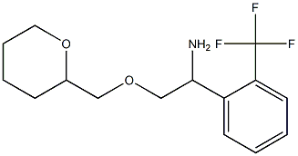 2-(oxan-2-ylmethoxy)-1-[2-(trifluoromethyl)phenyl]ethan-1-amine Struktur