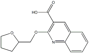 2-(oxolan-2-ylmethoxy)quinoline-3-carboxylic acid Struktur